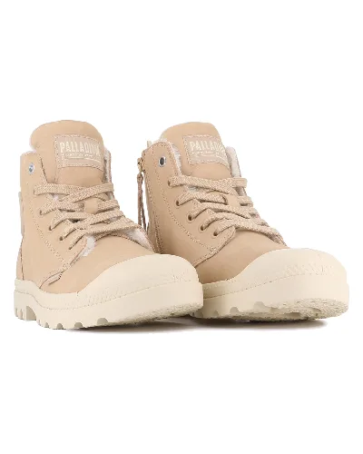PALLADIUM PAMPA HI ZIP WL Jasnobrązowy