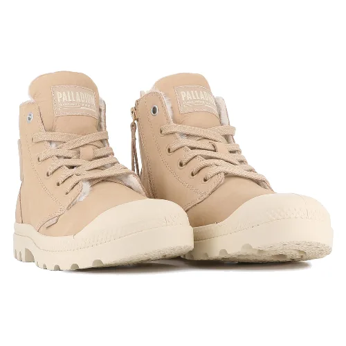 PALLADIUM PAMPA HI ZIP WL Jasnobrązowy