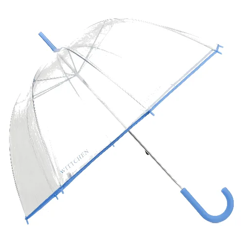 Parasol transparentny niebieski