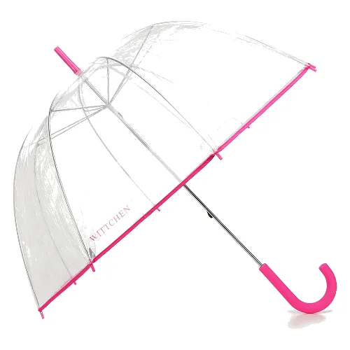 Parasol transparentny różowy