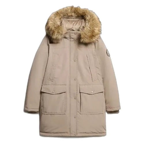 Parka z sztucznego futra damska Superdry Everest