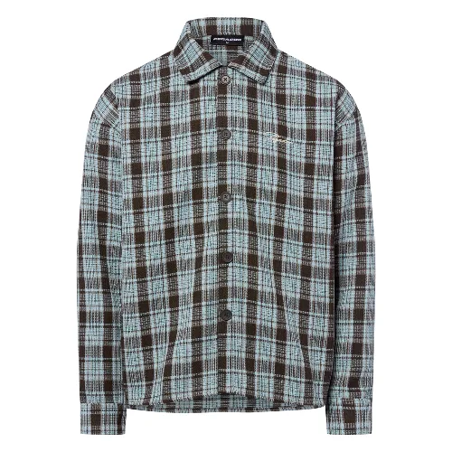 PEGADOR koszula casual - Rupit Mężczyźni Comfort Fit niebieski|brązowy, L