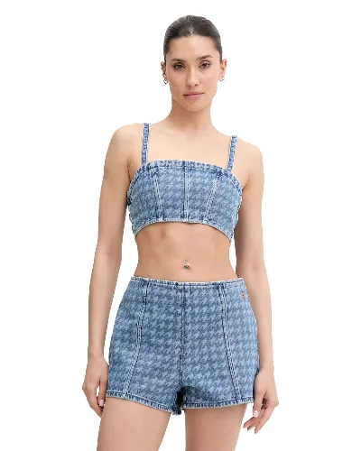 Perfect Moment crop top damski jeansowy