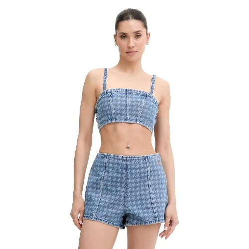 Perfect Moment crop top damski jeansowy
