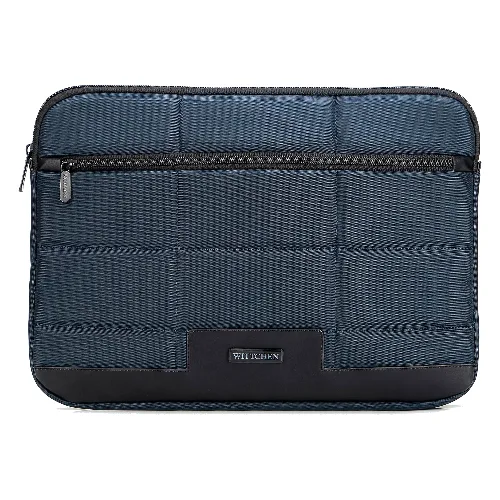 Pikowane etui na laptopa 15,6” granatowo - czarne