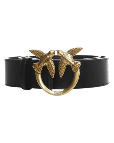PINKO Czarny pasek damski Love Berry H3 Belt