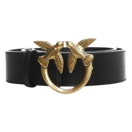 PINKO Czarny pasek damski Love Berry H3 Belt