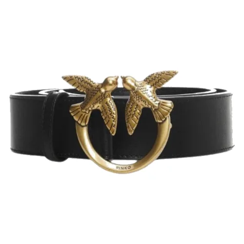 PINKO Czarny pasek damski Love Berry H3 Belt