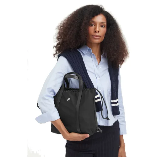 Plecak Tommy Hilfiger Th Soft Nylon Tote/Backpack AW0AW19029 Czarny