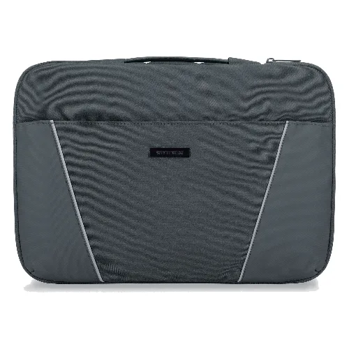 Pokrowiec na laptopa 15'' z ukośnymi przeszyciami szary