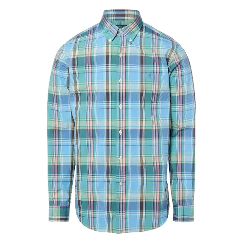 Polo Ralph Lauren Koszula - Custom Fit Mężczyźni Regular Fit Bawełna niebieski|zielony|wielokolorowy, L