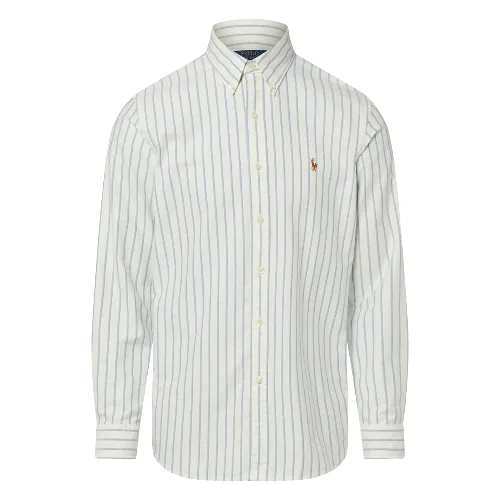 Polo Ralph Lauren Koszula Mężczyźni Regular Fit Bawełna niebieski|biały