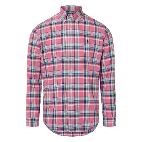 Polo Ralph Lauren koszula w kratę Mężczyźni Modern Fit Bawełna różowy|wielokolorowy, L