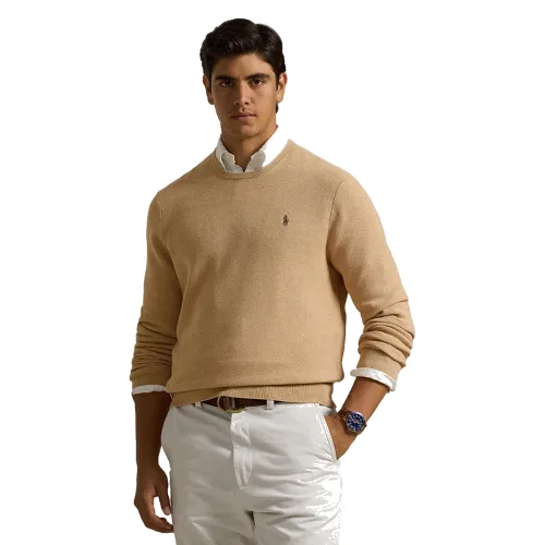 Polo Ralph Lauren Sweter 710918163502 Beżowy Regular Fit