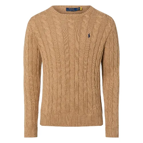 Polo Ralph Lauren sweter z dzianiny Mężczyźni Bawełna brązowy