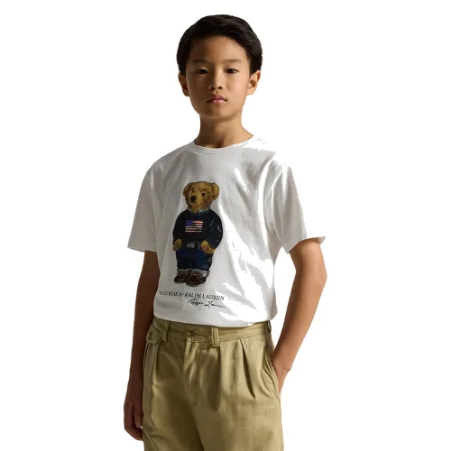 Polo Ralph Lauren T-Shirt 323P00508001 Biały Regular Fit