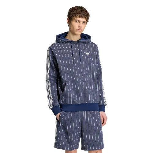 PRĄŻKOWANA BLUZA Z KAPTUREM