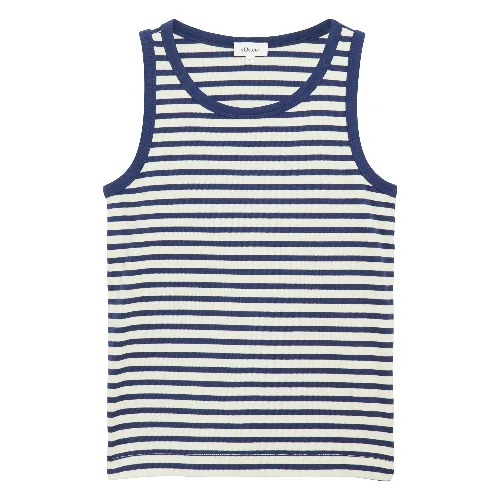 Prążkowany tank top Slim Fit