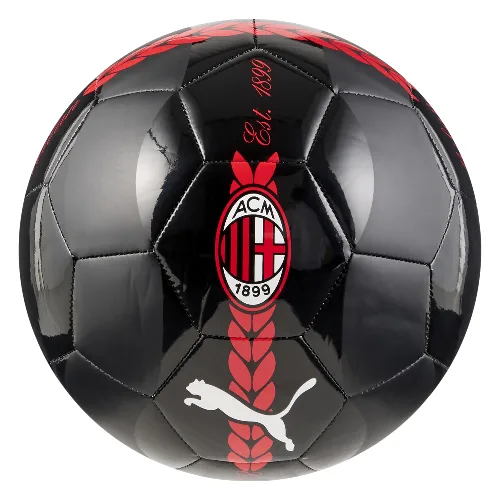 Przedmeczowa piłka do piłki nożnej AC Milan 24/25 PUMA Black For All Time Red