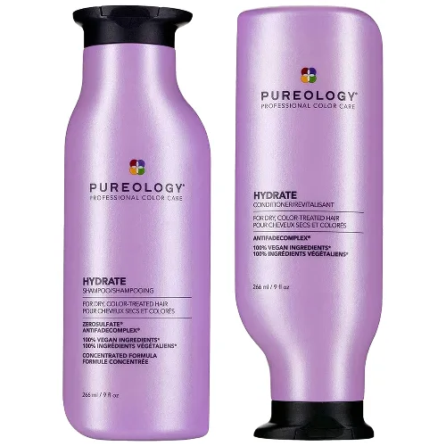 Pureology Hydrate Shampoo and Conditioner Moisturising Bundle for Dry Hair, Sulphate Free for a Gentle Cleanse