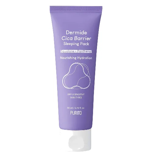 PURITO Dermide Cica Barrier Sleeping Pack zestaw kosmetyków na noc 80 ml
