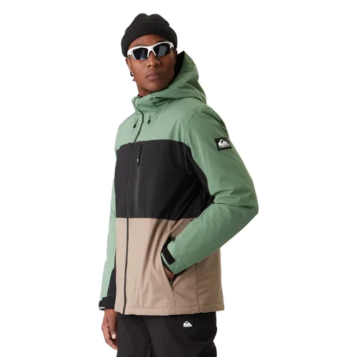 Quiksilver Kurtka snowboardowa Sycamore Block EQYTJ03503 Zielony Relaxed Fit