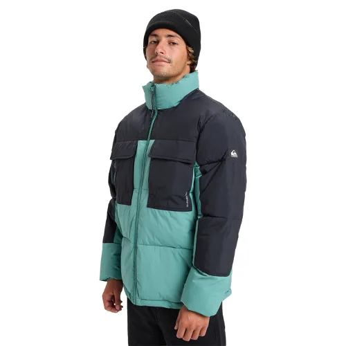 Quiksilver Kurtka zimowa Stay Puff EQYJK04179 Turkusowy Regular Fit