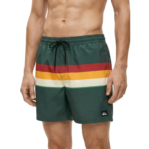 Quiksilver Szorty kąpielowe Everyday Printed Volley 15 EQYJV04219 Zielony Regular Fit