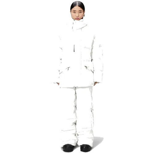 Rains Kurtka puchowa 15050 Biały Regular Fit