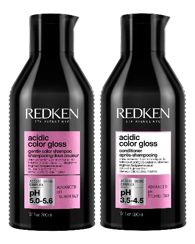 Redken Acidic Color Gloss Shampoo and Conditioner 300ml, Colour Protection Routine for Glass-Like Shine