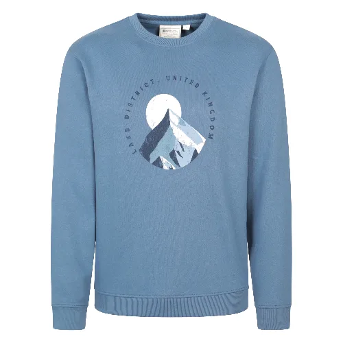 Regionalna męska bluza z nadrukiem Lake District - Blue