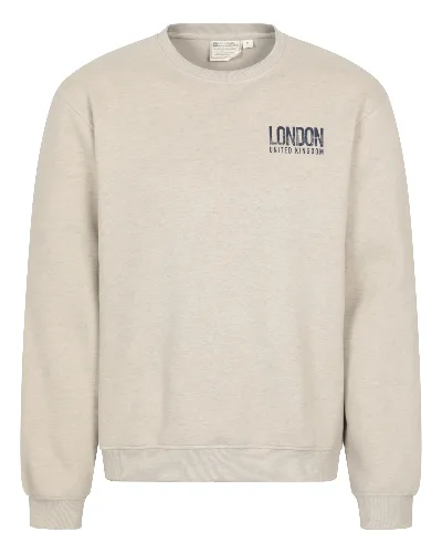 Regionalna męska bluza z nadrukiem London - Cream