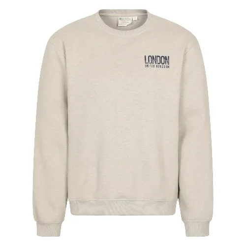 Regionalna męska bluza z nadrukiem London - Cream