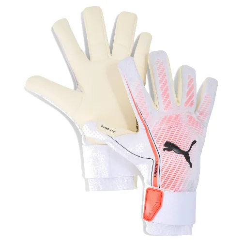 Rękawice bramkarskie ULTRA ULTIMATE Hybrid PUMA White Glowing Red Black