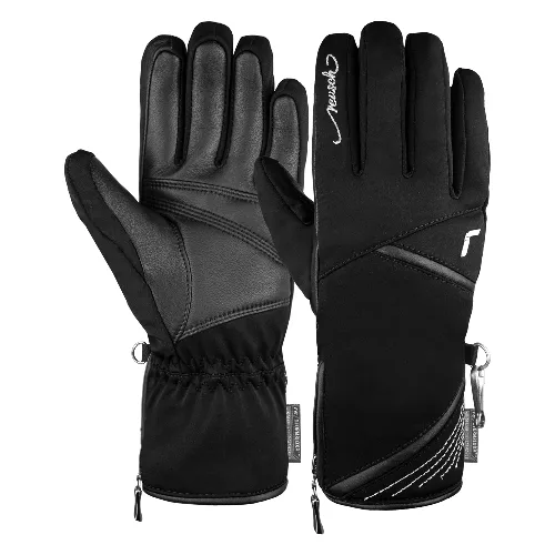 Rękawice narciarskie damskie Reusch Lore Primaloft ocieplane softshell skórzane