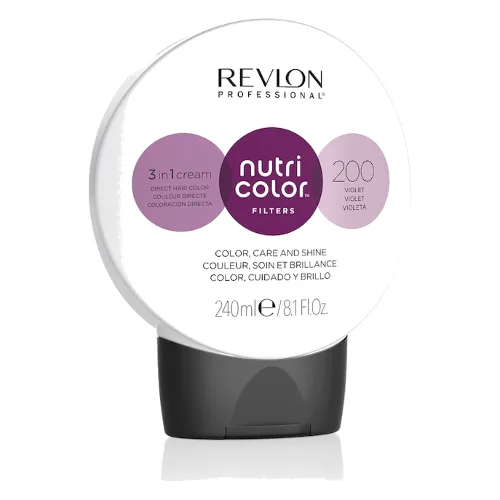 Revlon Professional Nutri Color 3 in 1 Cream Nr. 200 Maski do włosów 240 ml Czarny