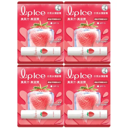 Rohto Mentholatum - LipIce Lip Balm - 1szt. - Strawberry (4szt.) Set