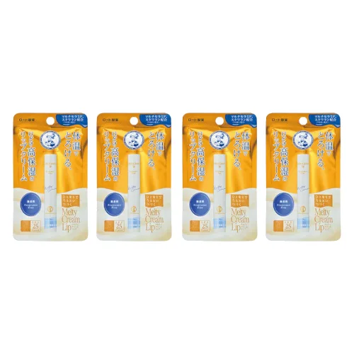 Rohto Mentholatum - Melty Cream Lip SPF25/PA+++ - Fragrance Free (4szt.) Set