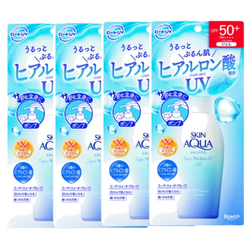 Rohto Mentholatum Skin Aqua Sunscreen Super Moisture Gel Pump (4szt.) Set