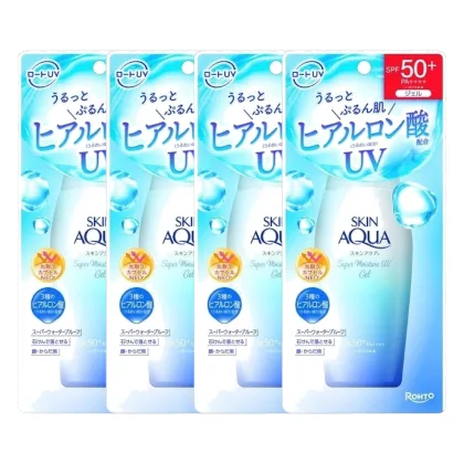 Rohto Mentholatum Skin Aqua UV Super Moisture Gel Hydrating Sunscreen (4szt.) Set