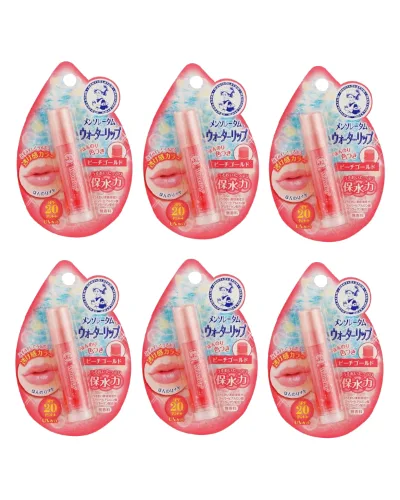 Rohto Mentholatum - Water Lip Colour Balm SPF 20 PA++ - 1szt. - Peach Gold (6szt.) Set