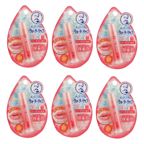 Rohto Mentholatum - Water Lip Colour Balm SPF 20 PA++ - 1szt. - Peach Gold (6szt.) Set