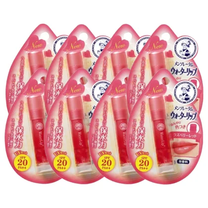 Rohto Mentholatum - Water Lip Colour Balm SPF 20 PA++ - 1szt. - Raspberry Red (8szt.) Set