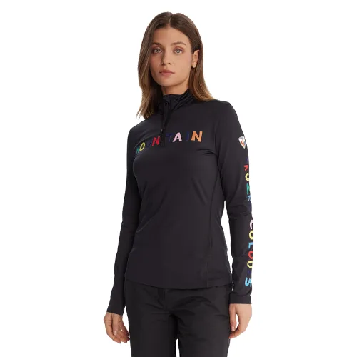 Rossignol Bluza techniczna RLOWL11 Czarny Slim Fit