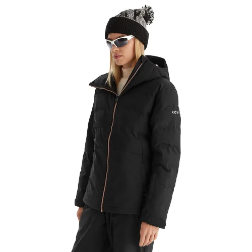 Roxy Kurtka narciarska Snowhill Puffy JK ERJTJ03535 Czarny Tailored Fit