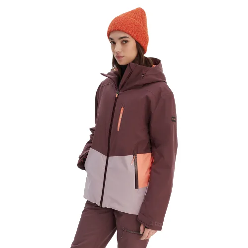 Roxy Kurtka narciarska Stormdash ERJTJ03520 Bordowy Tailored Fit