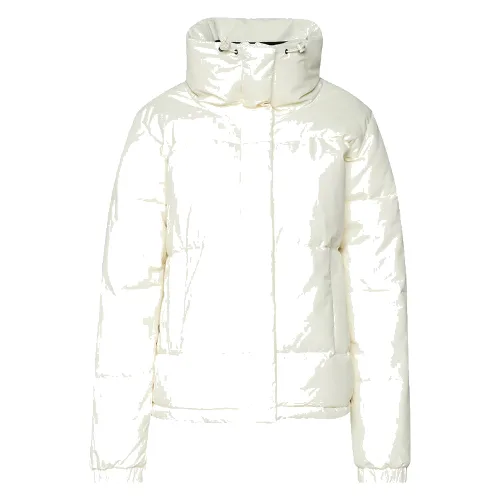 Roxy Kurtka puchowa Winter Rebel Jk Otlr ERJJK03556 Écru Regular Fit