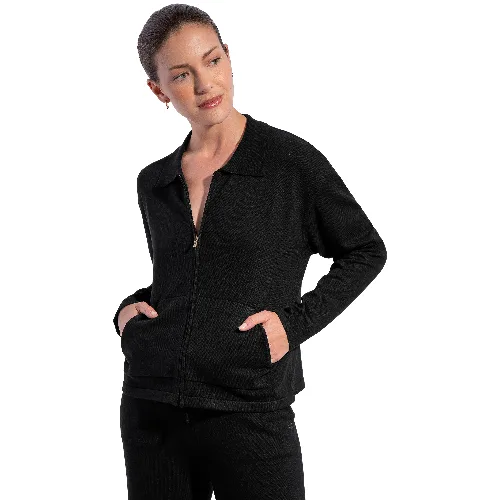 Rozpinana bluza damska czarna