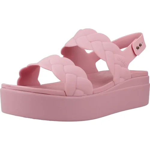 Sandały CROCS BROOKLYN WOVEN UPPER LW Rose