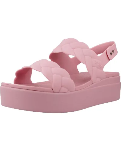 Sandały CROCS BROOKLYN WOVEN UPPER LW Rose